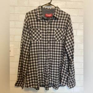 Wrangler Shirt Men Blue Western Rodeo Cowboy Point XLarge